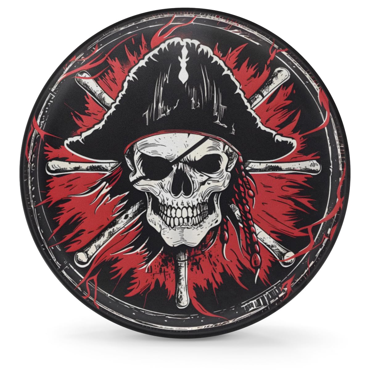 Spare Tire Cover for RV Trailer, Pirate Skull Tire Covers Universal Fit for Travel Trailer Camper Jeep RV SUV Truck Waterproof Wheel Cover (17 inch for Diameter 31” - 33”)
