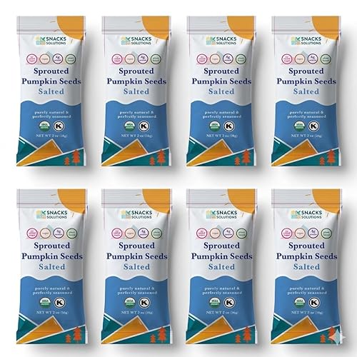 Snacks Solutions Sprouted Pumpkin Seeds-(2 oz - Pack of 8)