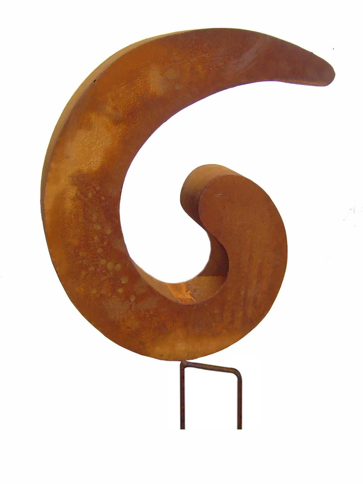 Zen Man Edelrost Gartenstecker Spirale Rost Gartenskulptur aus Metall Garten Figure Glück Symbol Gartendeko 48 * 40 * 8 cm 101510