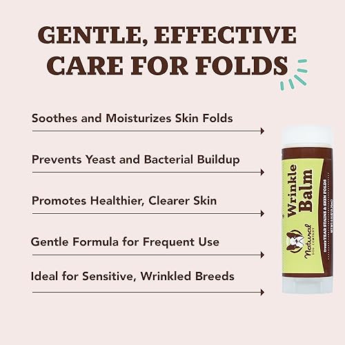 Miniatura 4 de Natural Dog Company Bálsamo para arrugas limpia y protege las arrugas y los pliegues de la piel del perro perfecto para bulldogs ingredientes