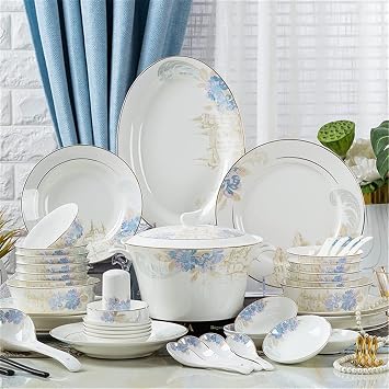 Ceramic Tableware Set Dishes Household Simple Bone China Tableware Daily Gifts Dinnerware Sets