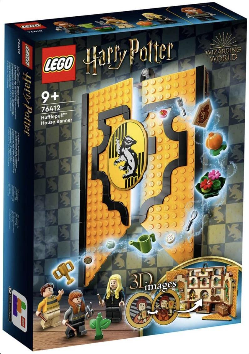 LEGO Harry Potter Hufflepuff House Banner 76412 Building Toy Set (313 Pieces),Multi