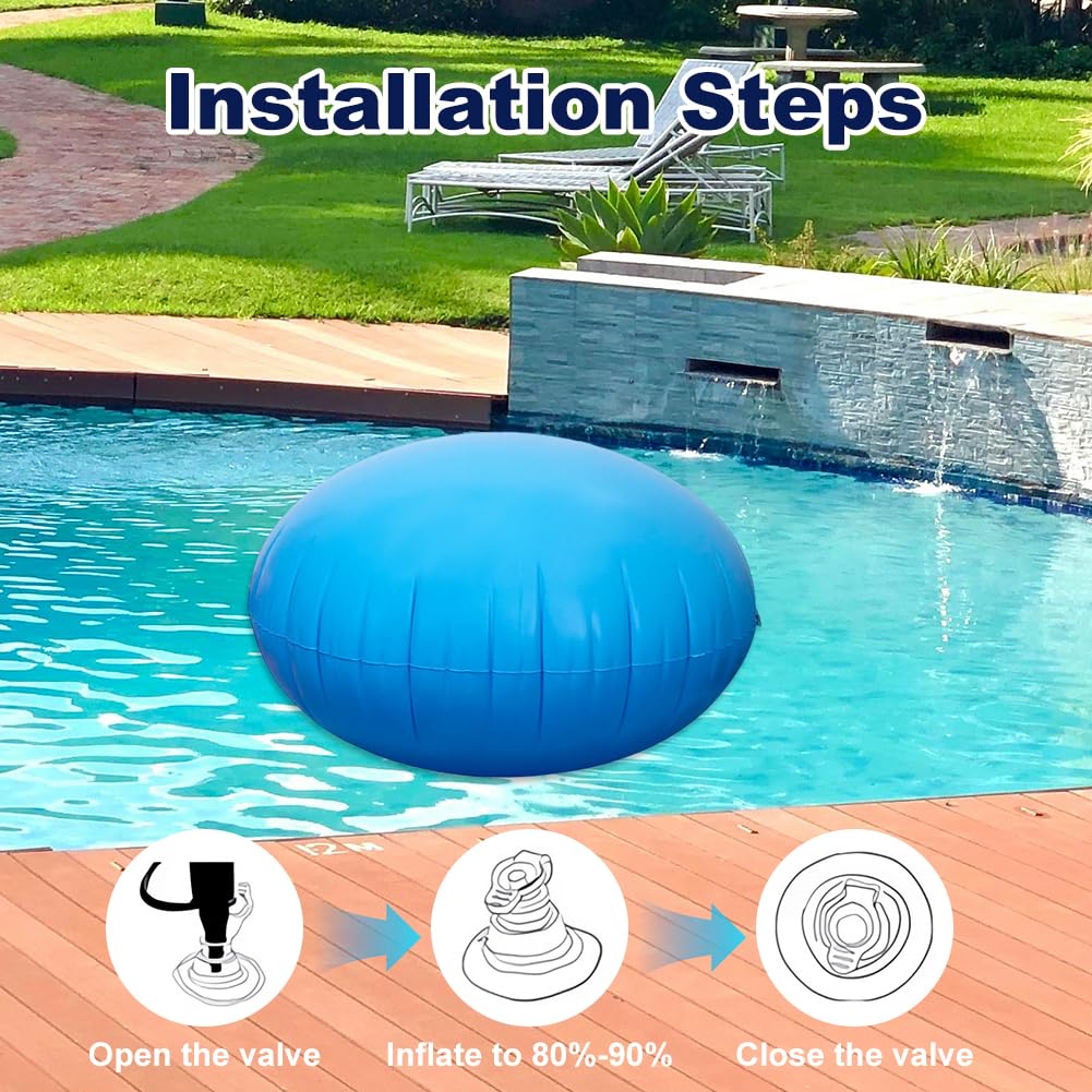 Cojín De Aire para Piscina, Cubierta De Piscina Inflable, Cojín De Aire De Invierno, Accesorios Piscinas De Invierno, Protección contra Heladas para Piscinas por Encima del Suelo