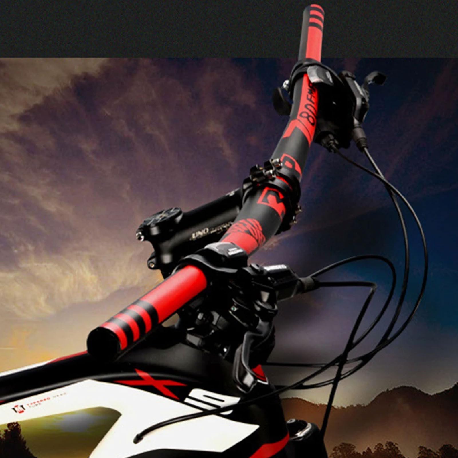 YLME Manubrio per Mountain Bike, Manubrio MTB in Lega di Alluminio da 31,8 Mm, Manubrio per Bicicletta A Forma di Rondine per Ciclismo su Strada di Montagna BMX