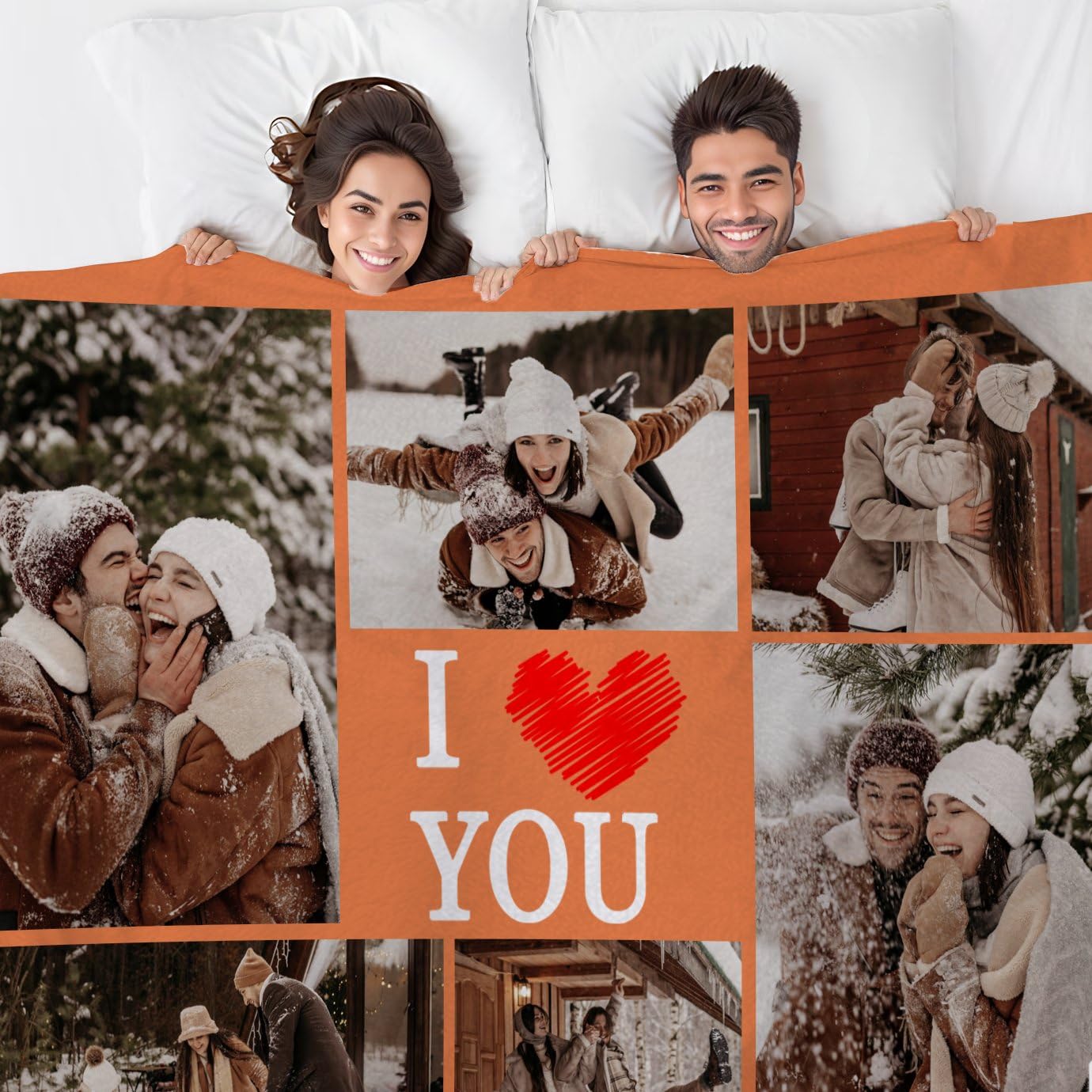 Manta personalizada con 6 fotos para cumpleaños o aniversario, regalos personalizados divertidos para amigos, para Navidad, día de San Valentín, cumpleaños, regalos personalizados para pareja
