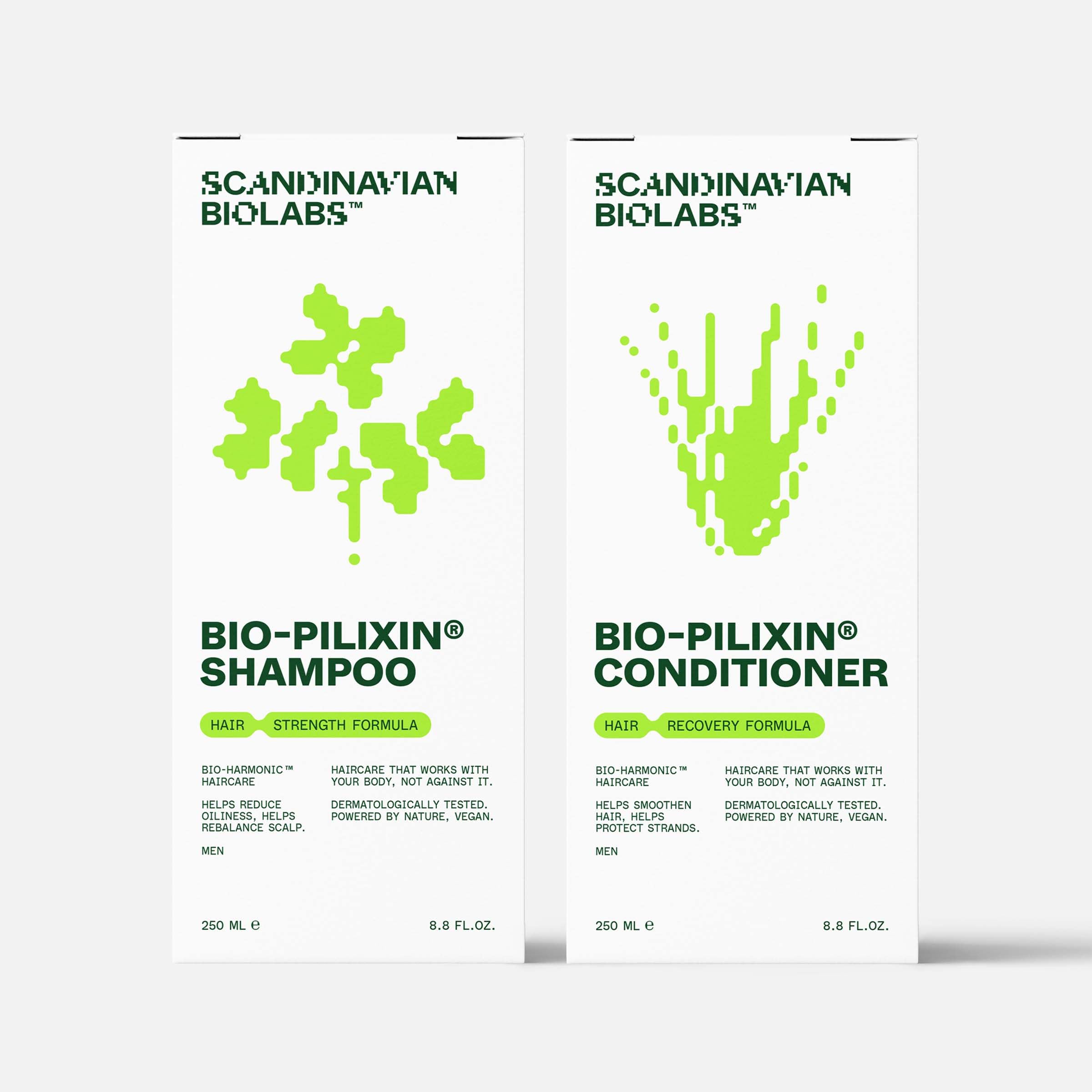 Scandinavian Biolabs Hair Strength szampon i odżywka do włosów dla mężczyzn | naturalna formuła wzmacnia włosy łagodnym czyszczeniem | nawilża skórę głowy i włosy