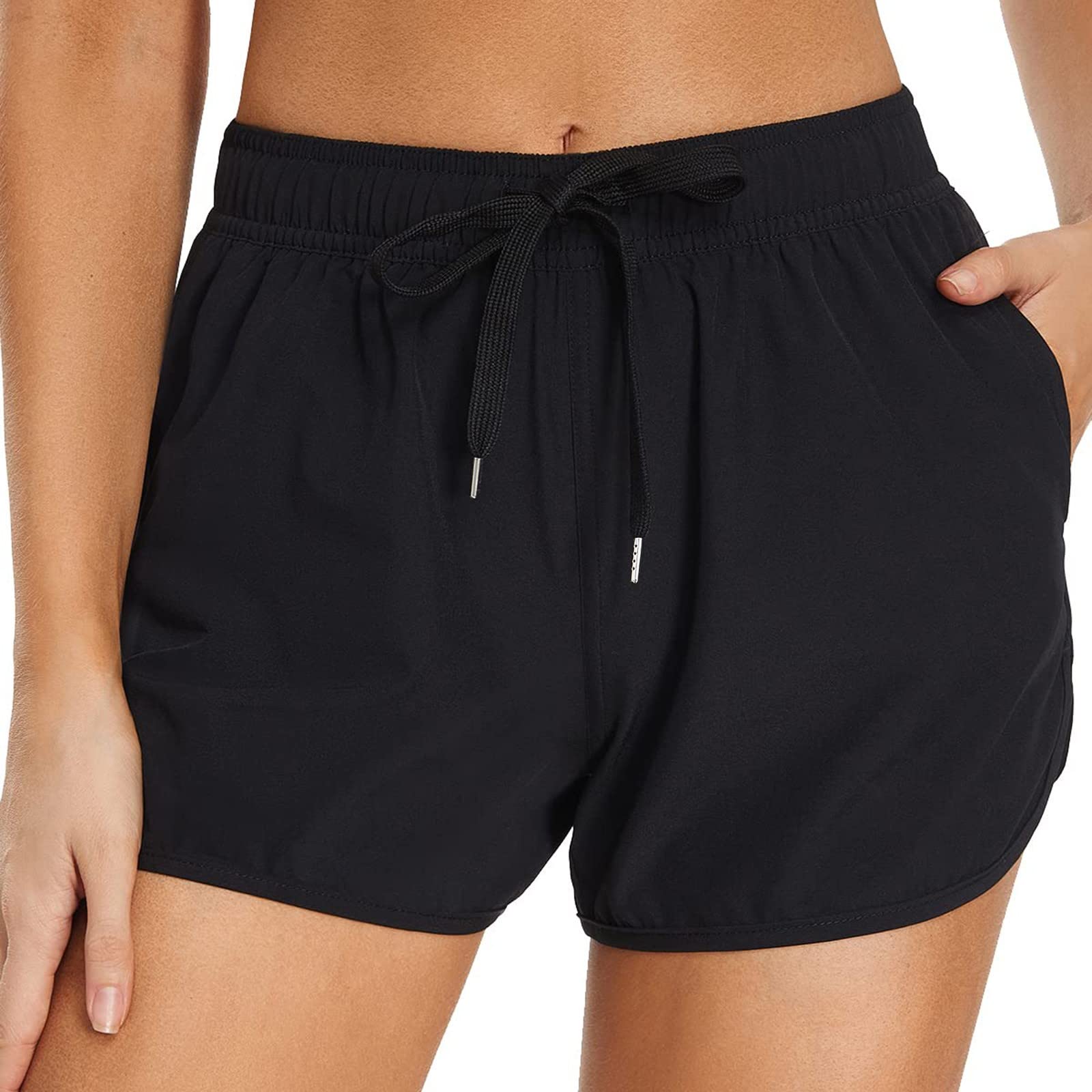 Genérico Bañador Menstrual Traje De Bikini Mujer Bikini Pantalones Cortos de baño para Mujer con Bolsillos, Traje de baño de Bañador Bolsillos Adjustable Pantalones Cortos Yoga Fitness