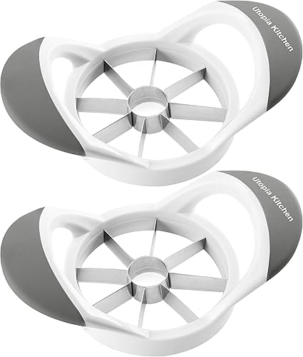 Utopia Kitchen - Cortador y descorazonador de manzana - Cortador de frutas - Divisor de manzana - Wedger - Cortador de acero inoxidable para frutas