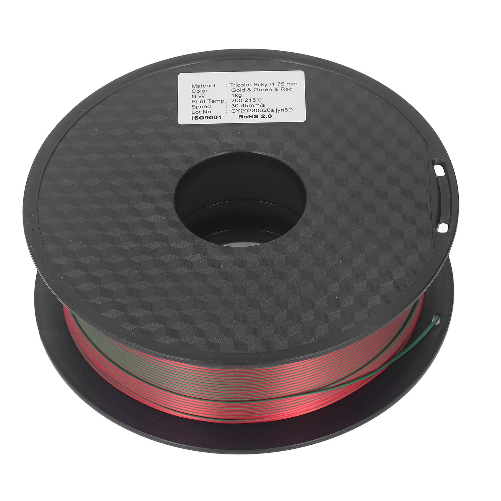 FTVOGUE Filament do Drukarki 3D, Trójkolorowy żarnik PLA 1,75 Mm, Czysty
