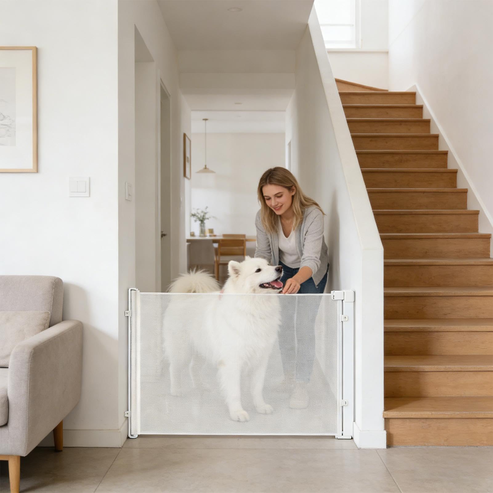 Cancelli sicurezza rete cani gatti, cancelletto retrattile camera