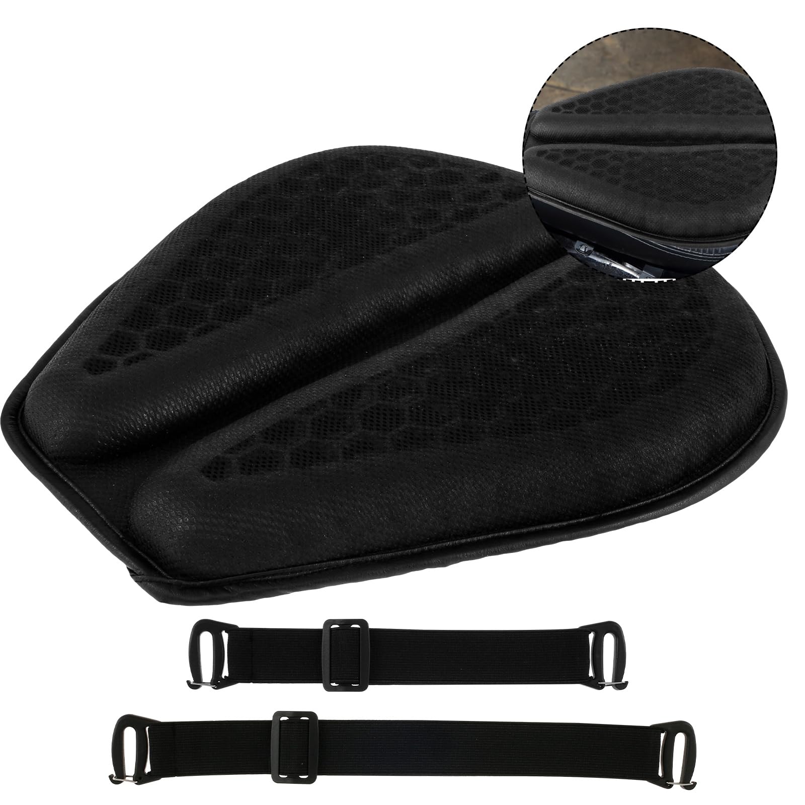 Motorcycle Seat Cushion 3D Honeycomb Motorcycle Gel Seat Cushion Petal Shape Design Not Stuffy Protecting Sensitive Areas Stay Cool And Comfortable For Long Ride Z052068dcab0ffe241a21z - View #6