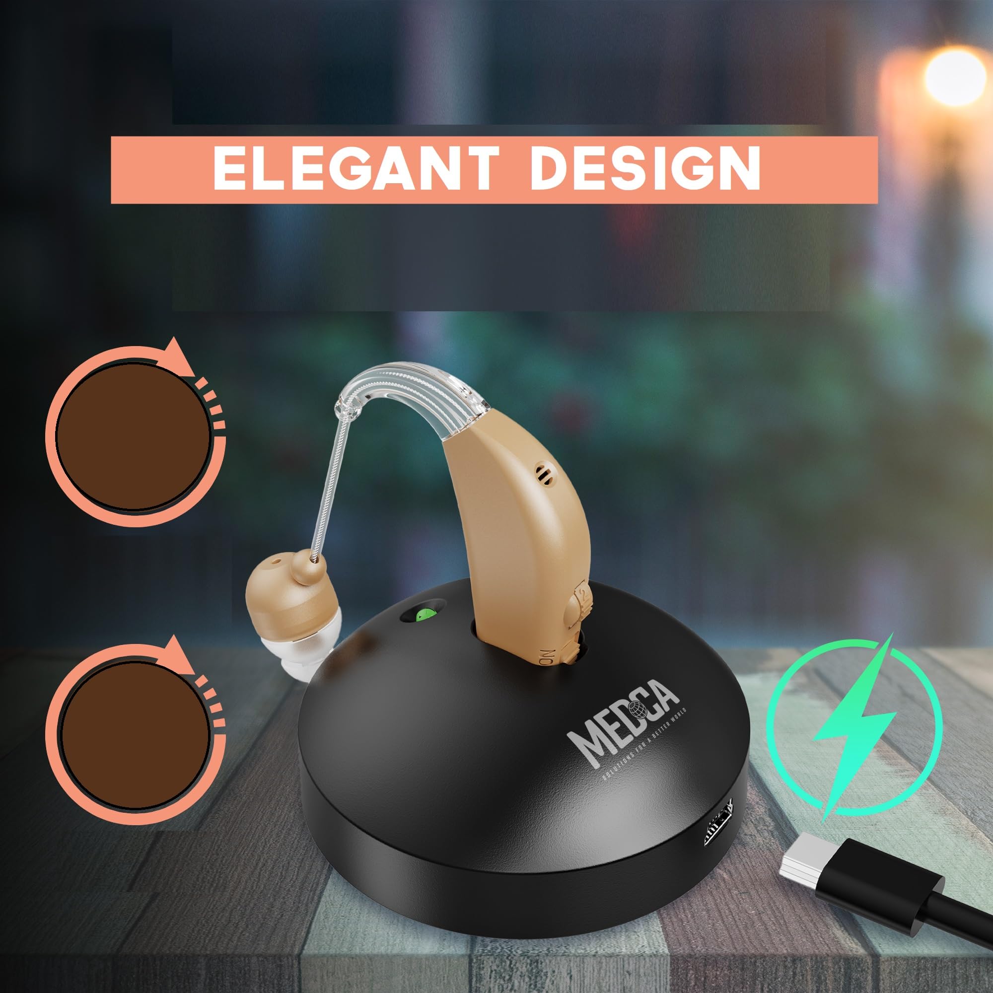 Amplificateur auditif rechargeable de haute qualité MEDca ™
