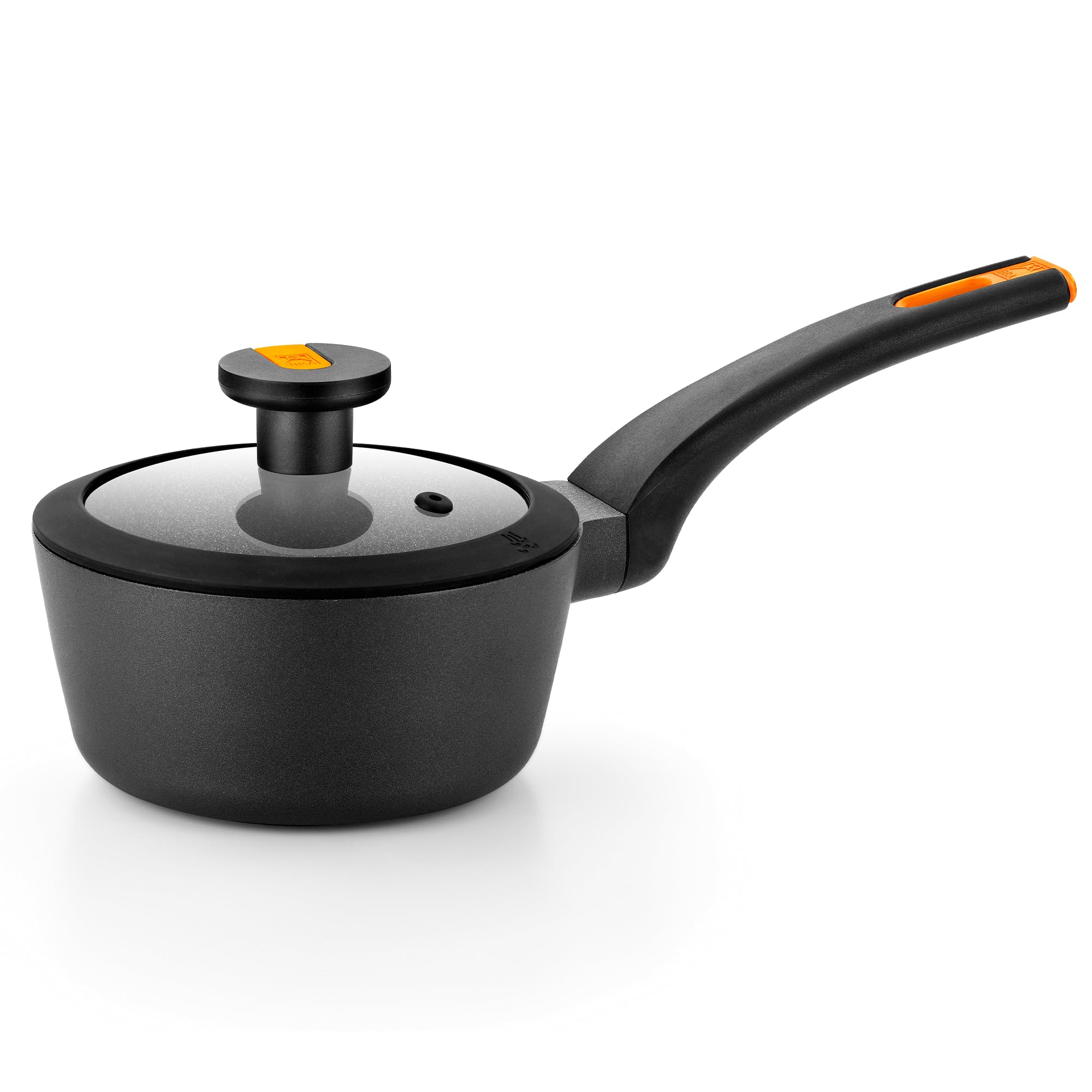 BRA COOKWARE Efficient Pro Nonstick Saucepan w/Lid | 6.3 Inch 1.13 Quart