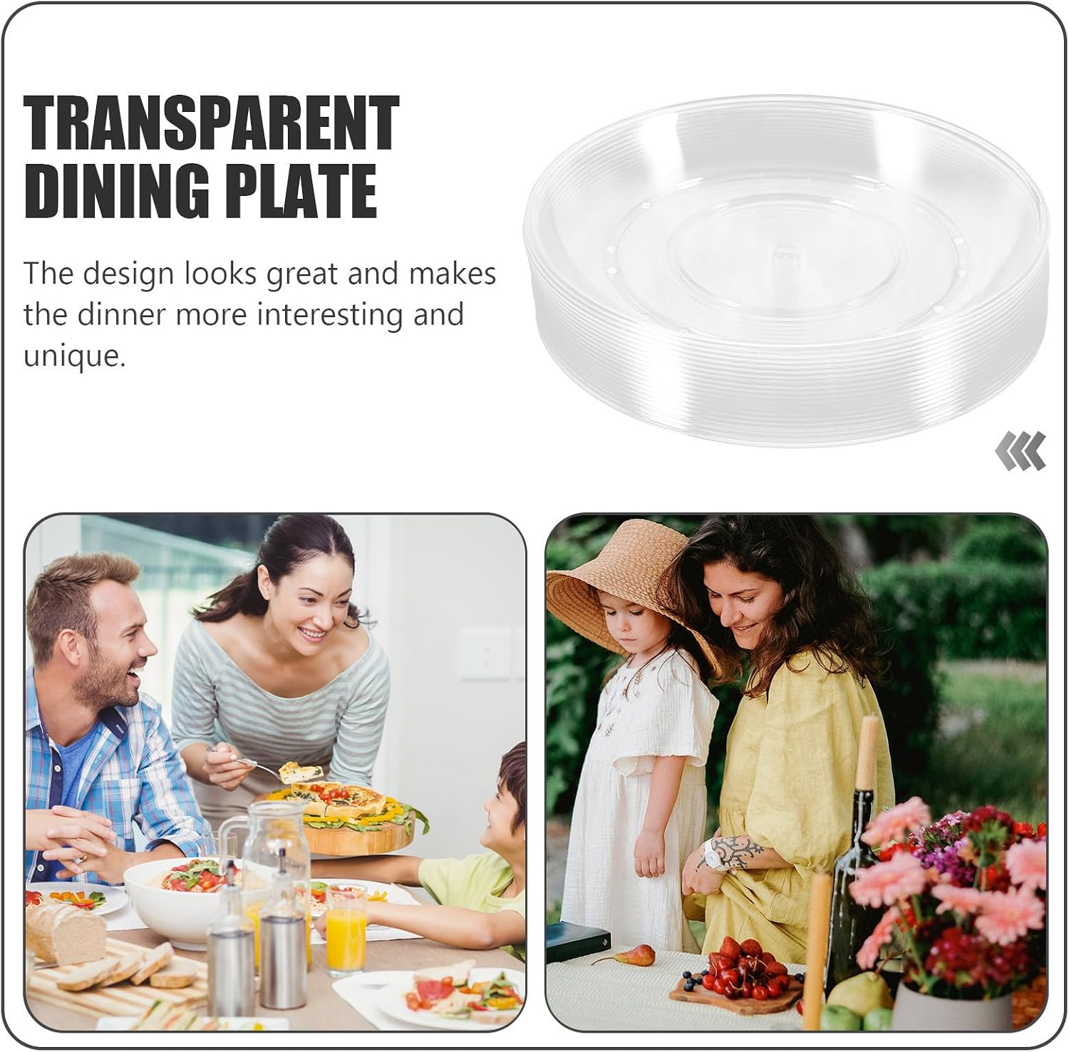 Ps Plastic Serving Plates Reusable and Sturdy 20pcs Small round Plates for Appetizers and Desserts for Party Snacks and Fruit for Festivals and Food Stores