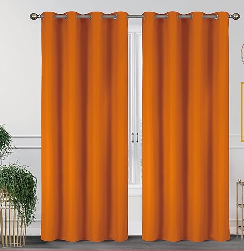 Miniatura 9 de J&V TEXTILES Juego de 2 paneles de cortinas opacas de 84 pulgadas, 2 cortinas largas con aislamiento térmico burg, cortinas de oscurecimiento con