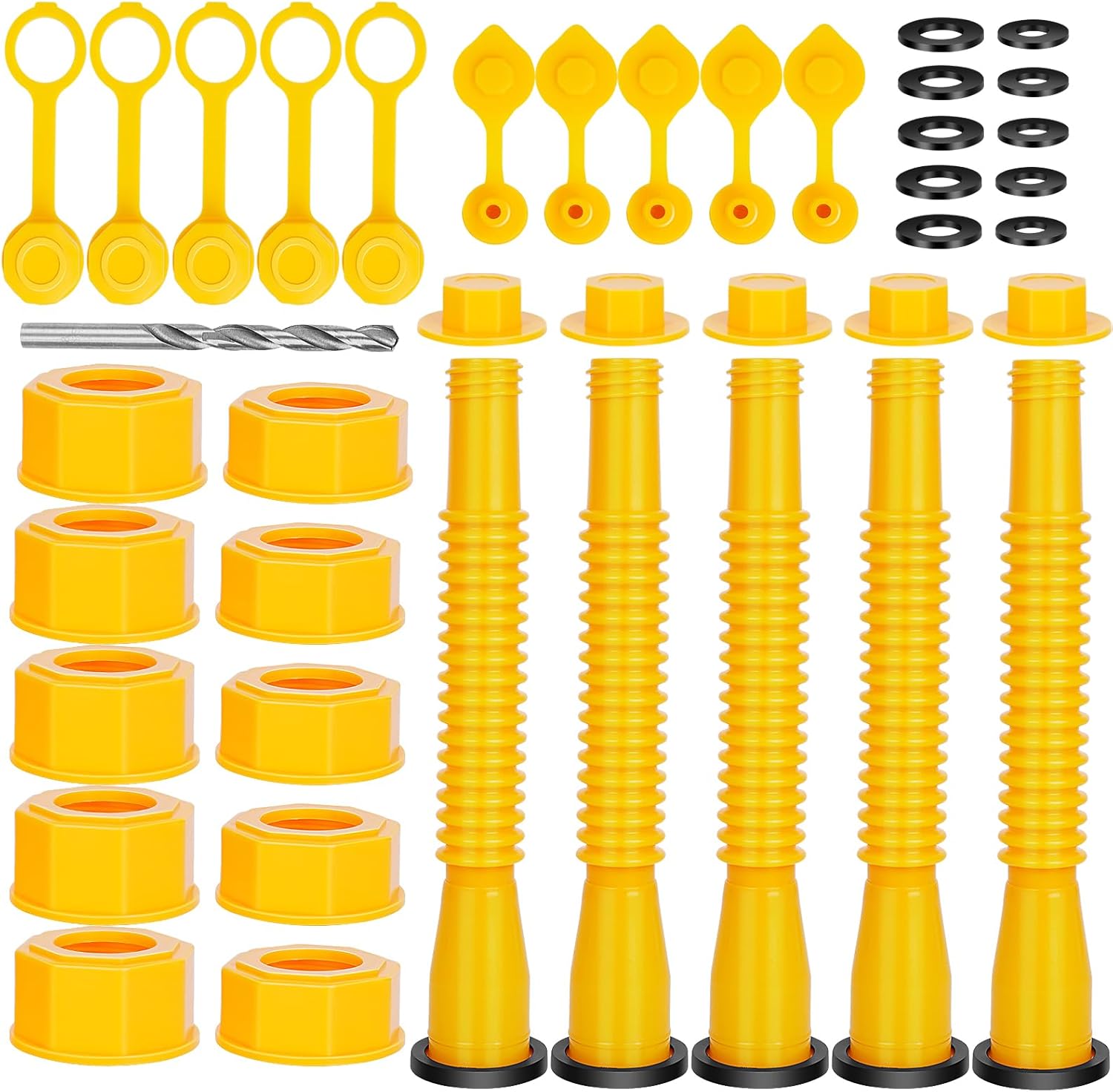 Gas Can Spout Replacement, (5 KitYellow) Gas Can Nozzle