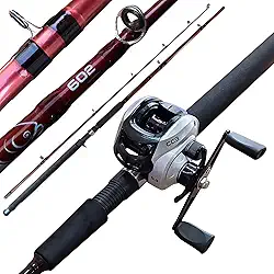 Kit Pesca Profissional Vara Tamba 80lb + Carretilha CC3 Kit para Pesqueiro Vara e Carretilha