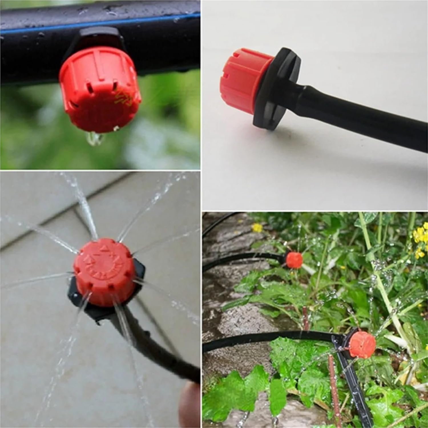 Drip Irrigation Emitters 500pcs Plastic Adjustable Emitter Dripper Micro Drip Irrigation Sprinklers Watering System Automatic