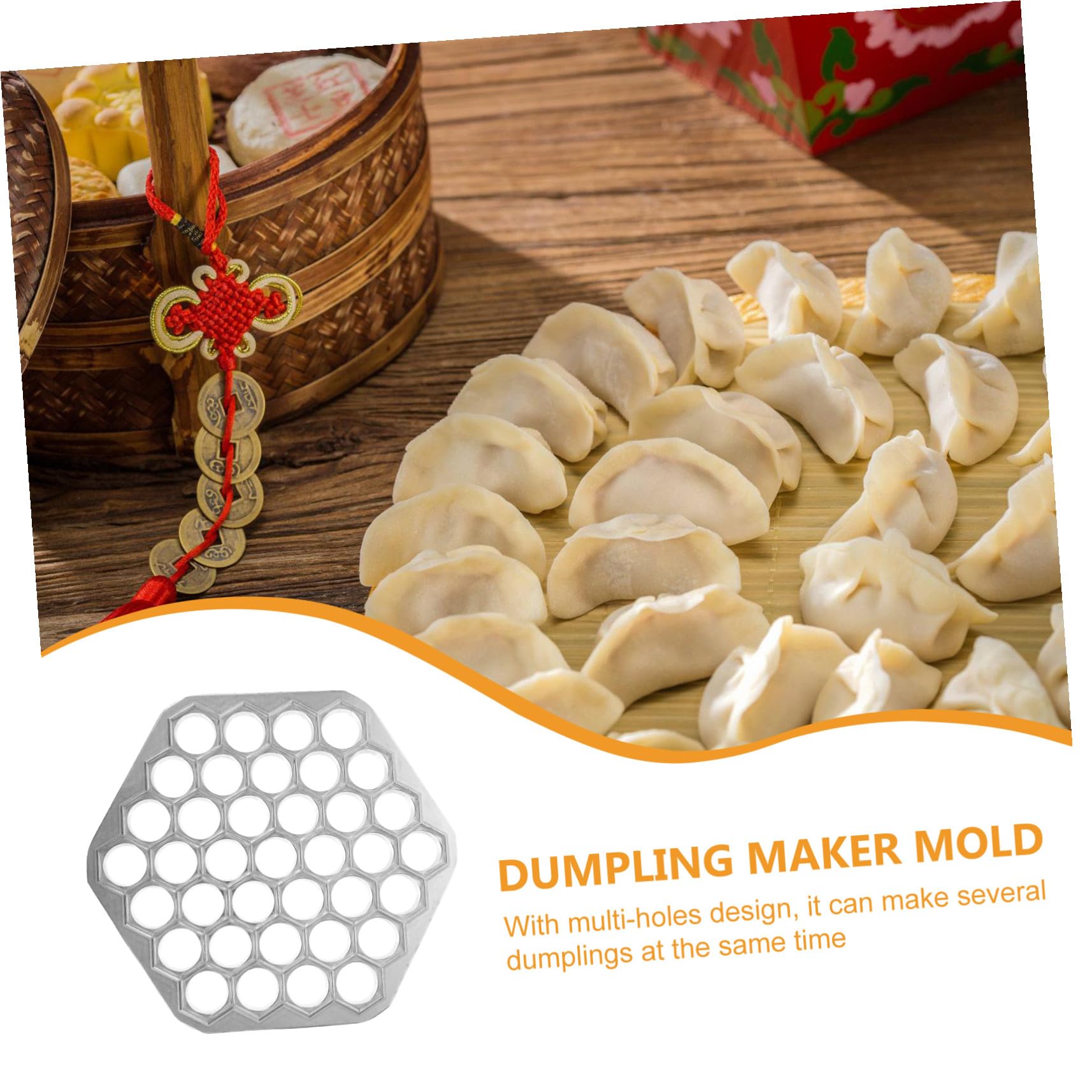 Molde para Empanadillas y Ravioles Moldeador Multiagujeros Ligero y Fácil de Limpiar Utensilio de Cocina para Hacer Pelmeni y Empanadillas Rápido y Cómodo