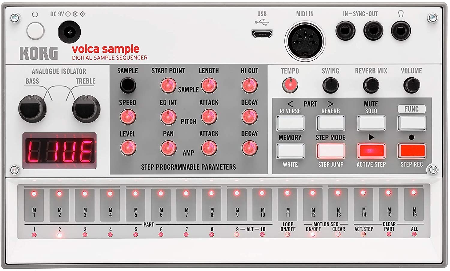 KORG - Volca Sample 2 USB + SEQUENZ Volca Rack 2 x 2 Rack da Tavolo