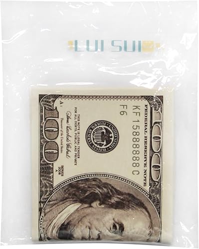 Miniatura 7 de Billetera de piel con diseño de billete de dólar con bolsillos plegables portatarjeta de crédito portafotos de LUI SUI 100 Dollar L388