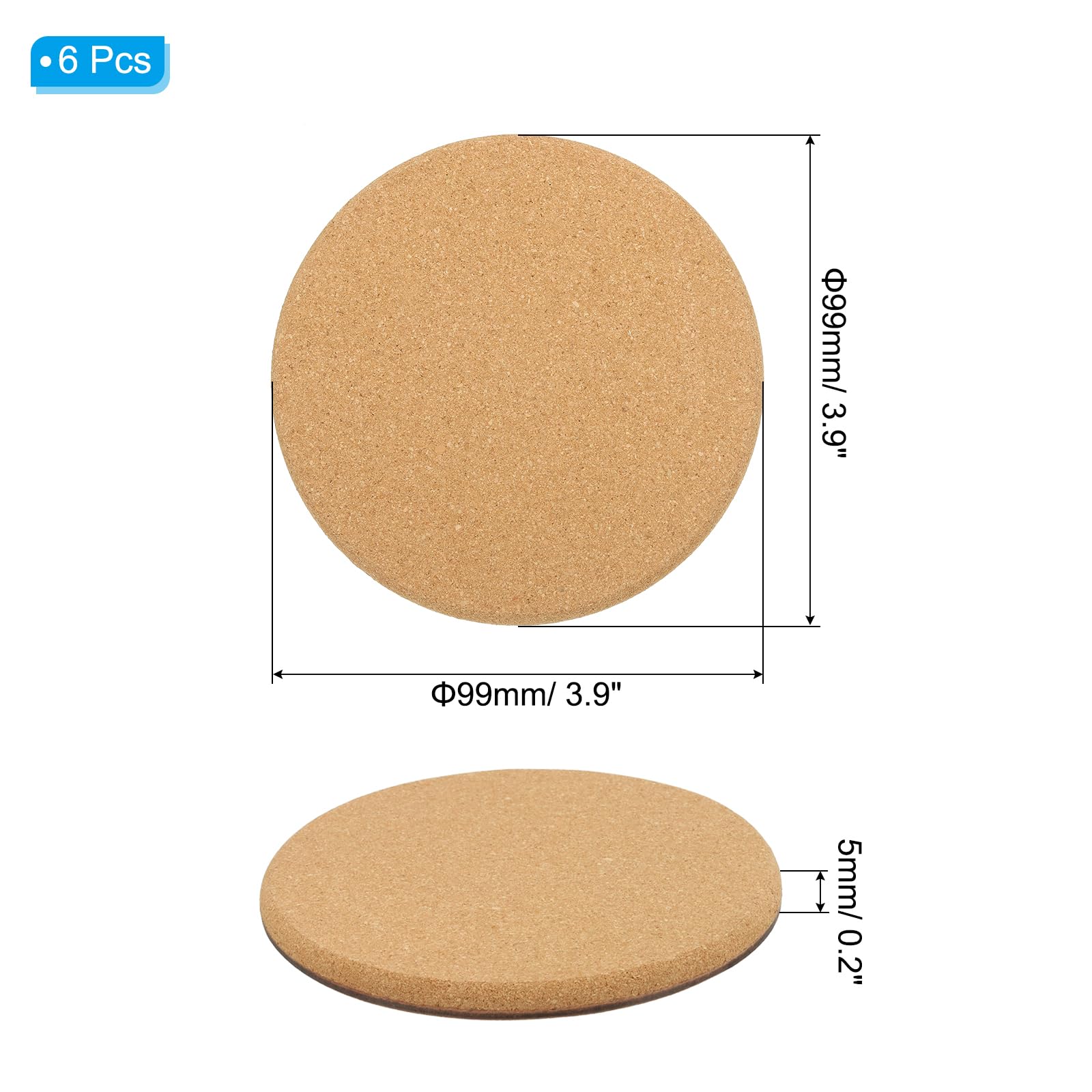 PATIKIL Cork Plant Coasters 4 Inch - Image 2