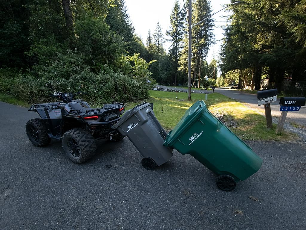 American-Made Premium Single Can Ball Mounted Garbage Hook with Can Coupler - by Garbage Commander