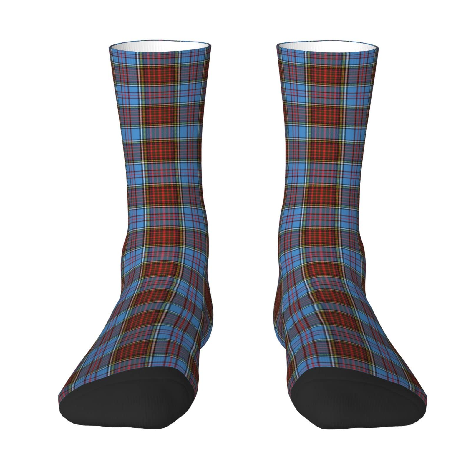 Unedskck Scottish Clan Anderson Tartan Plaid Crew Socks for Men Women, Athletic Socks Novelty Fashion Casual Tube Sock Sports Dress Socks