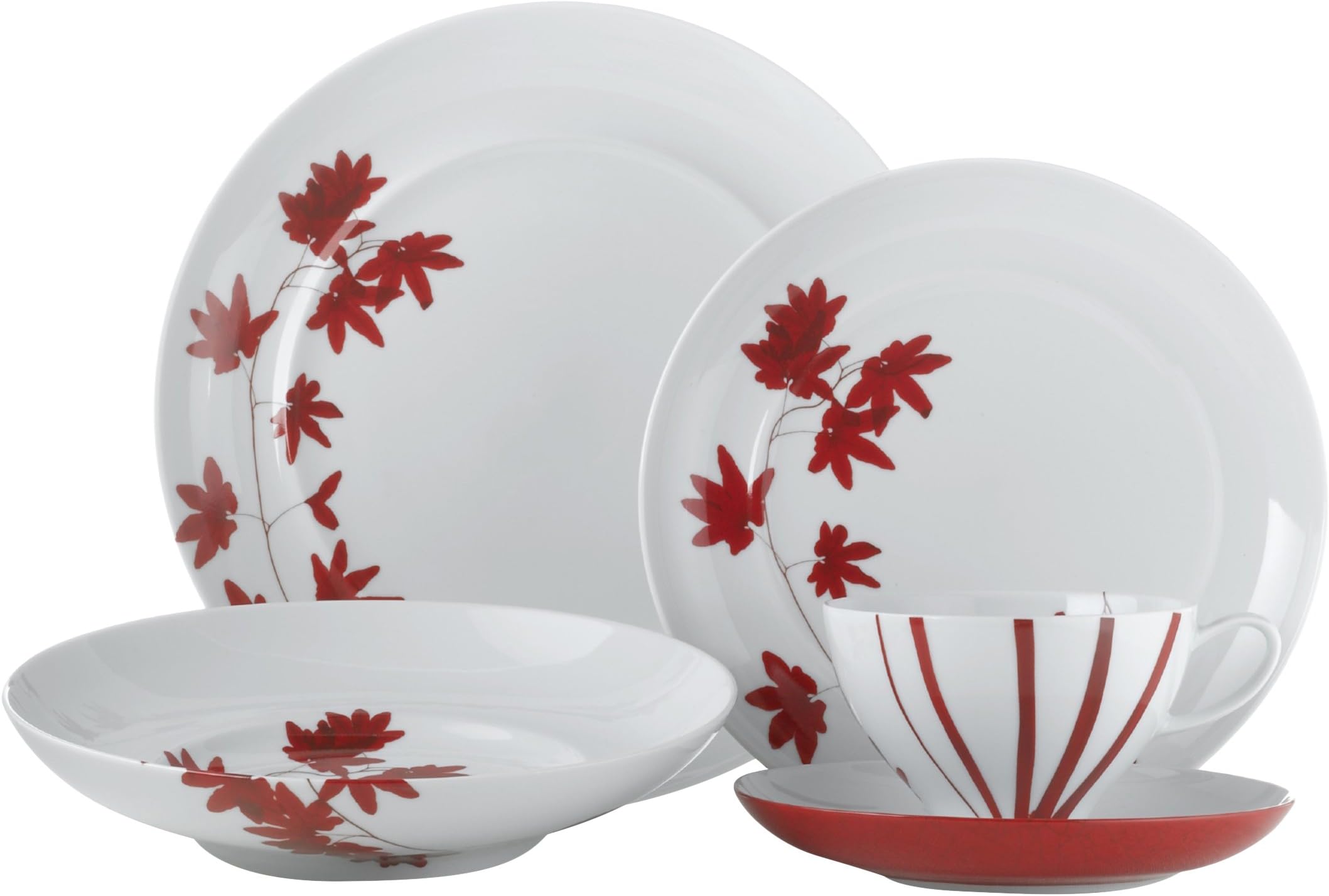 Mikasa Pure Red 20 Piece Dinnerware Set (Set of 4), Assorted