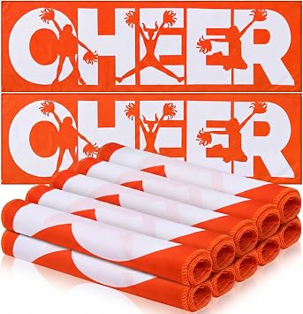 12 Pcs Cheerleader Cooling Towel Cheer Team Gifts Bulk, Orange