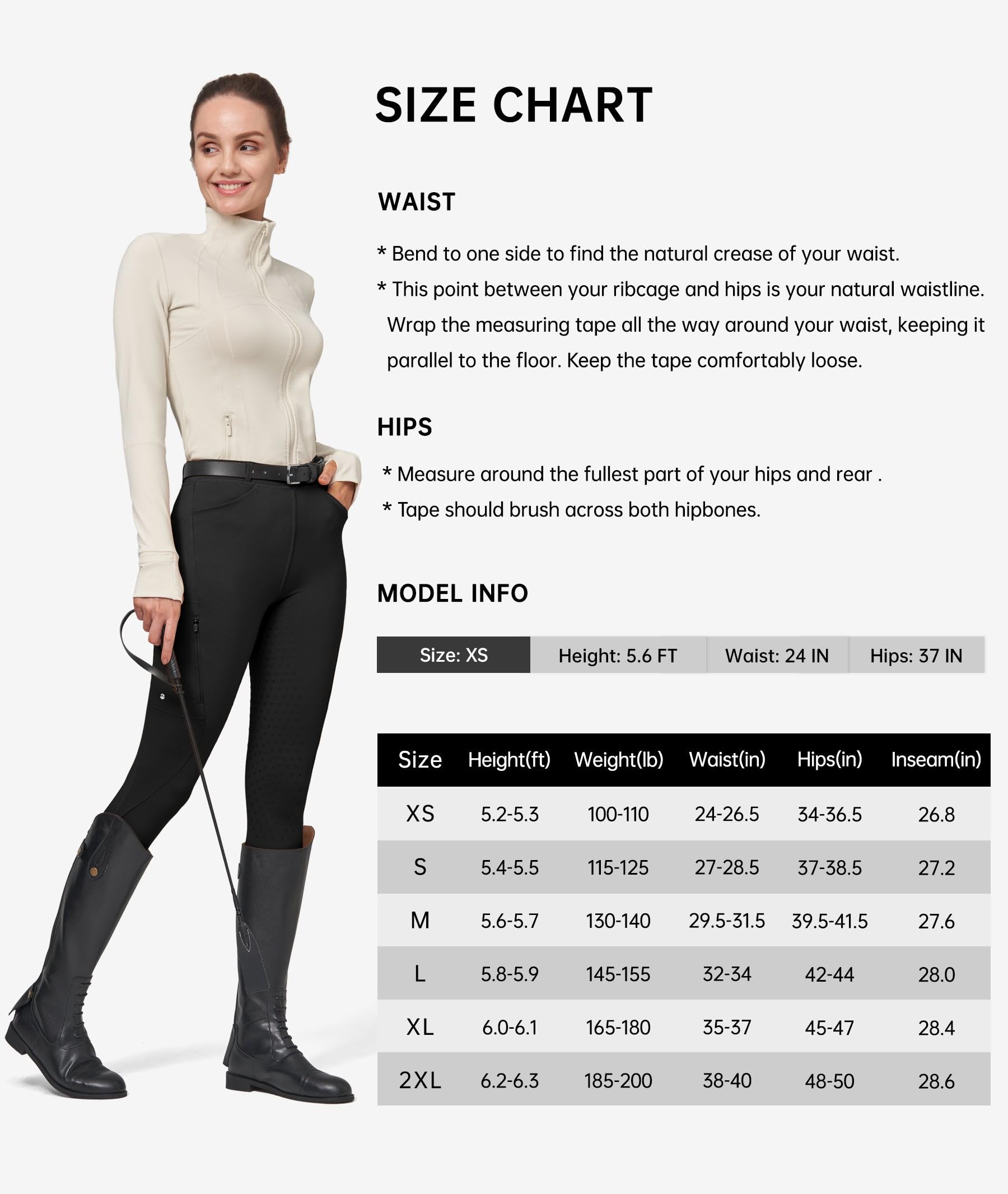 WILLIT Pantaloni da equitazione da donna, invernali, foderati, in pile, con inserti completi, per equitazione, equitazione, pantaloni termici con tasche, passanti per cintura