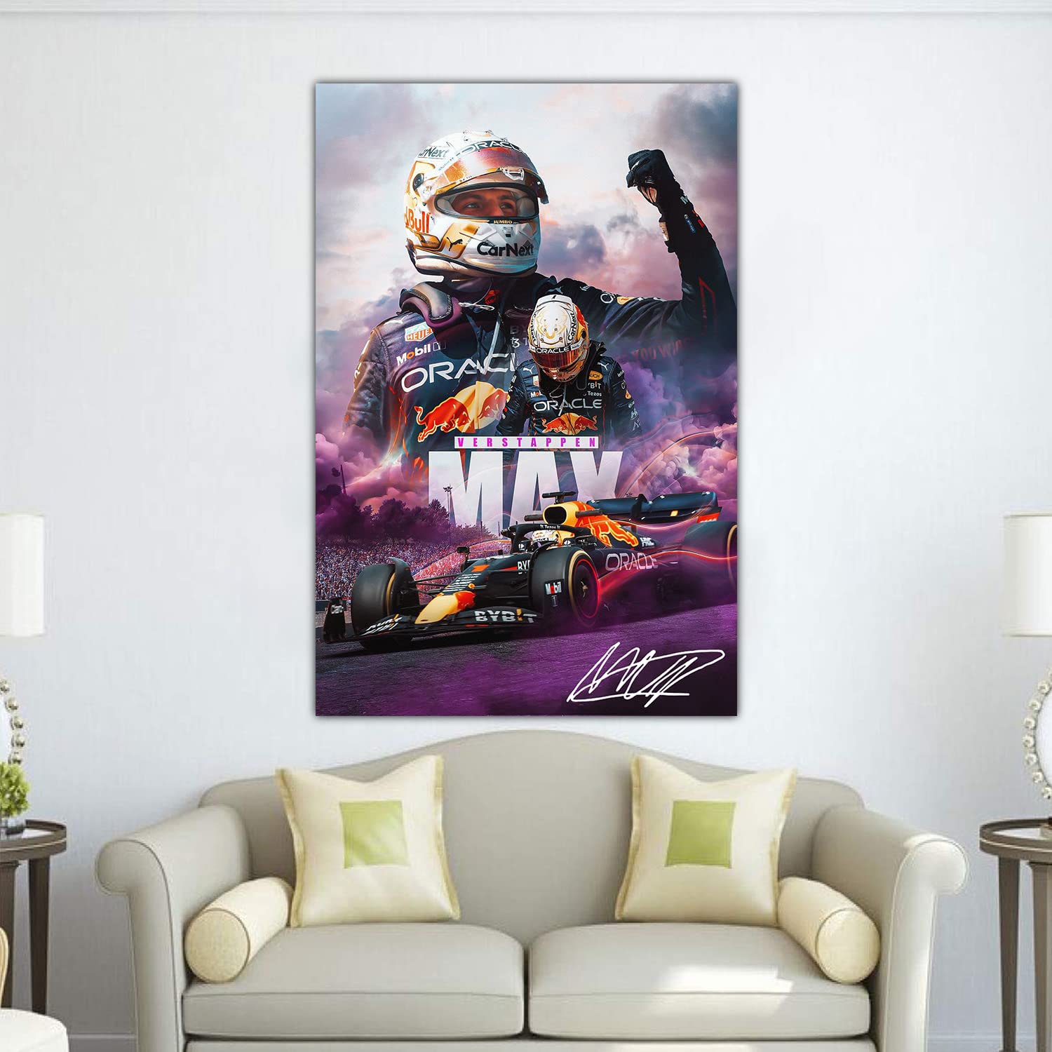 Poster Max Verstappen F1 - Décoration Murale 101.6x152.4 Cm, Impression Haute Qualité Sur Polyester, Pour Salon/chambre Poster Max Verstappen F1 - Décoration Murale 101.6x152.4 Cm, Impression Haute Qualité Sur Polyester, Pour Salon/chambre