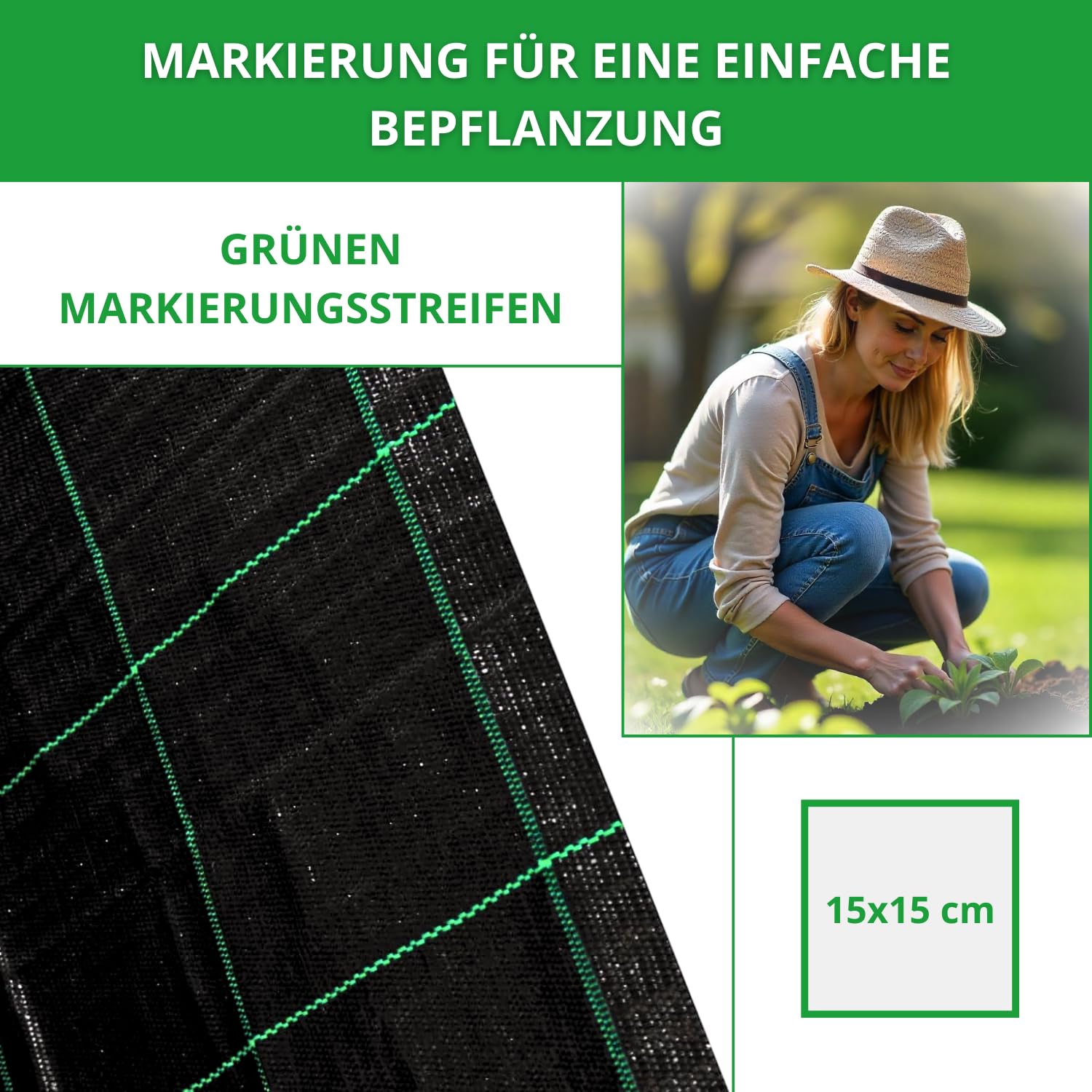 Bodengewebe Abdeckvliesr 100g/m² Unkrautvlies, Unkrautfolie, Mulchvlies (2 x 100 m)