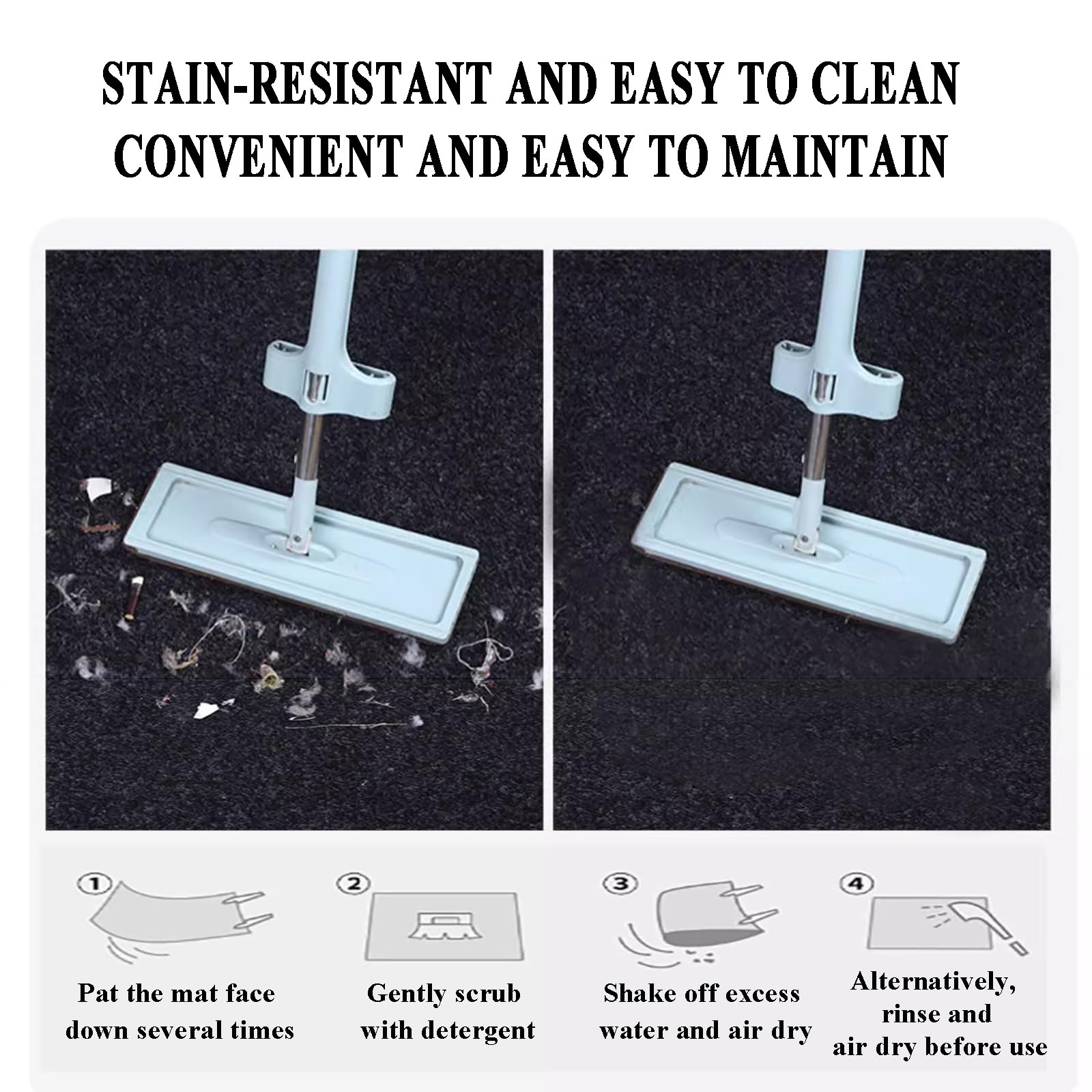 Teppichfliesen selbstliegend,10 Stück Set,strapazierfähiger Teppich Bodenbelag mit hochwertigem Schlingenflor für Büro, Wohnzimmer, Balkon(Size:30 * 7MM(11.81 * 0.27IN),Color:Fog Gray)