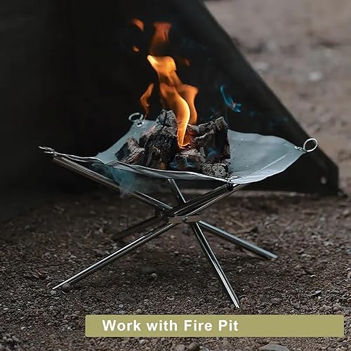 Miniatura 4 de Malla de fuego de 22.0 in, malla de repuesto para hogueras portátiles, para el mismo producto de 22.0 in en el mercado (dos mallas)