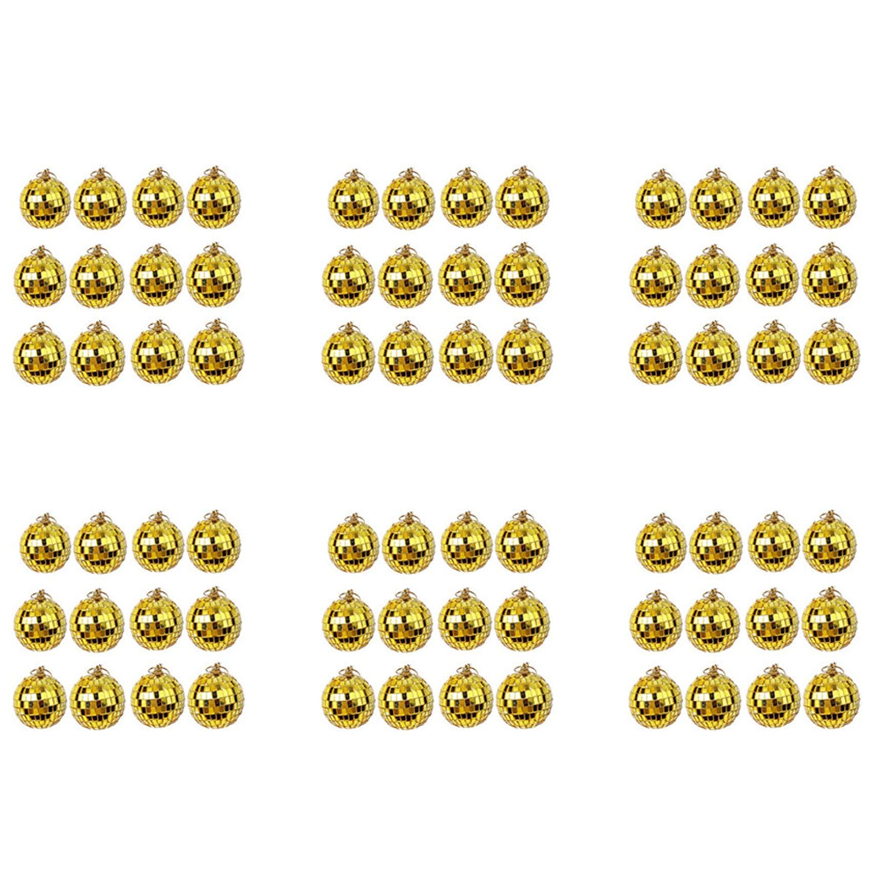 Wuden 72-Piece Mirror Disco Ball Decoration, or DJ Lighting Effects, Home Decoration, Stage Props (2 Inches, Gold)