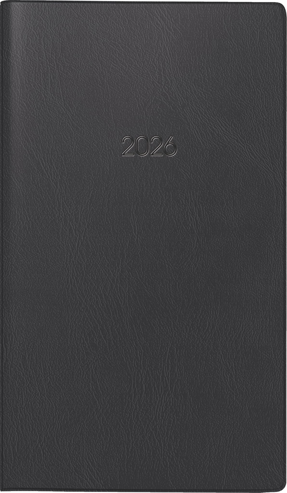 BRUNNEN Pocket Calendar Model 750 2026 | A6, Plastic, Black