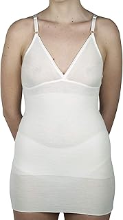 Form 3016 - Canottiera Intima a Spalla Stretta da Donna in Lana e Cotone e Fascia Vita incorporata