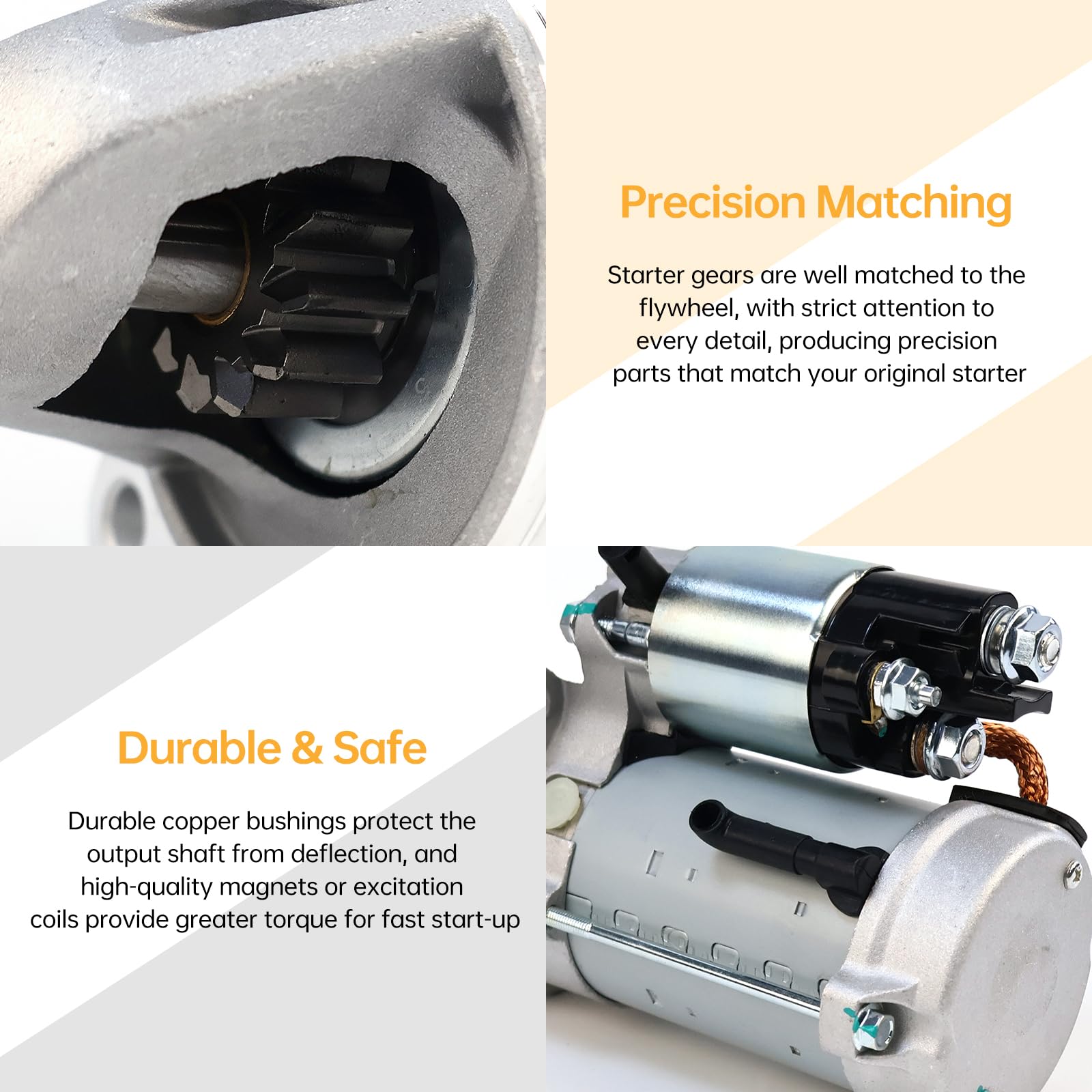 KUSATEC 19247 New Starter Fit For Ford F150 E150 E250 Expedition,Lincoln Navigator; Ford E350 E350 E450 E450 F250 F350 F450 F550 Super Duty F53 F59; Ford F150;4.6 5.0 5.4 6.2 6.8L; DL3T11000AA SND0795