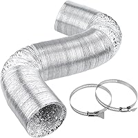 Vista 1 de Cenipar Manguera de ventilación para secadora, manguera de ventilación de conductos de 4 pulgadas, lámina de aluminio flexible sin aislamiento