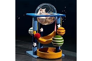 Planet-Themed Cat Tree 66cm w/ Moon & Space Capsule