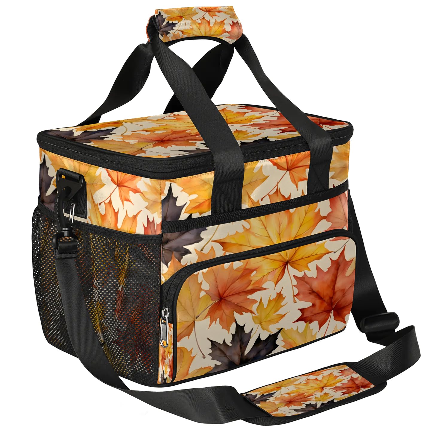 Lunch Box for Men Heavy Duty Insulated Lunch Bag for Women Maple Leaves Lunchbox for Adults Lunch Cooler