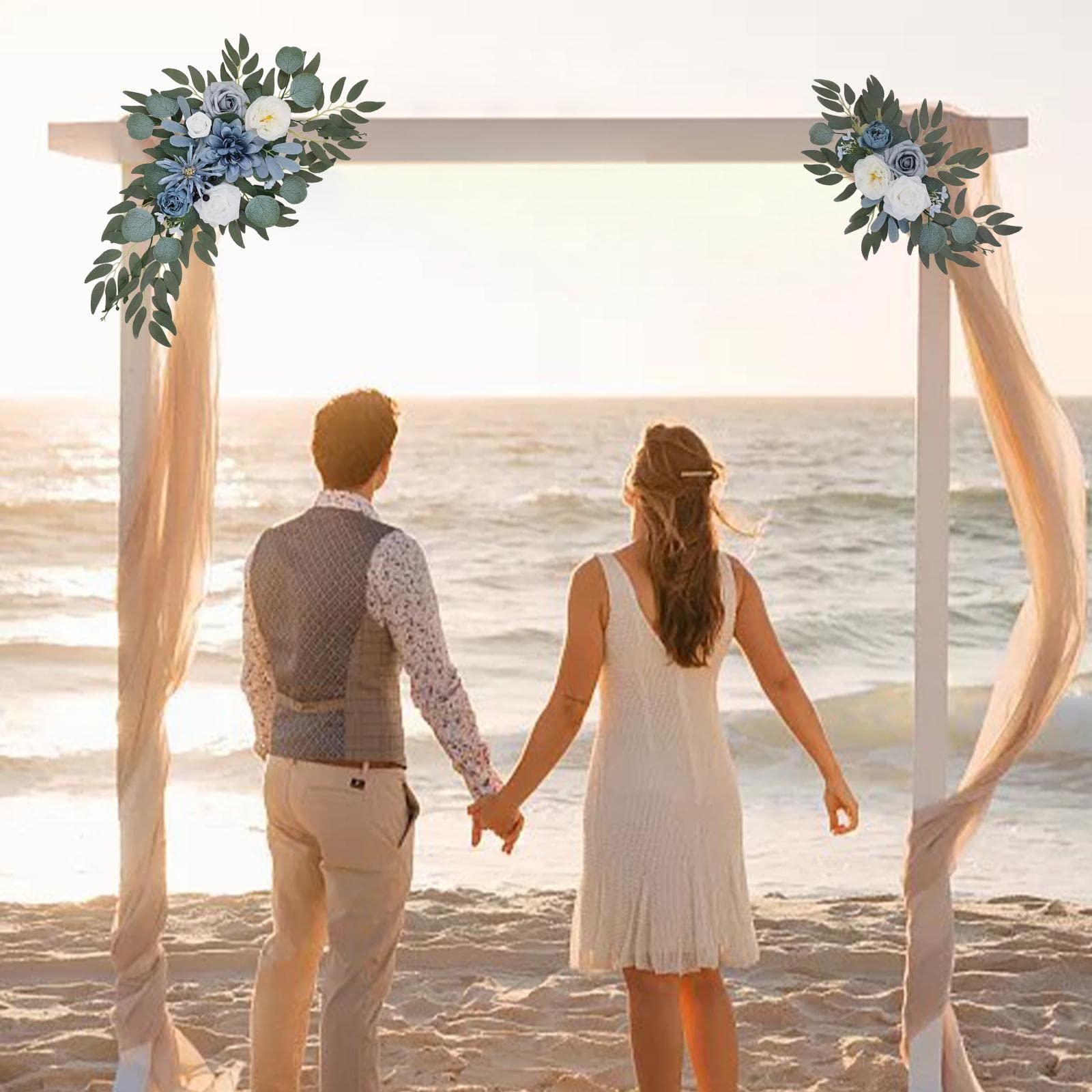 2 de Boda, Flores, Girasoles, Decoración, Estilo Rústico, para Puerta Trasera, Fiesta, Opción 3G