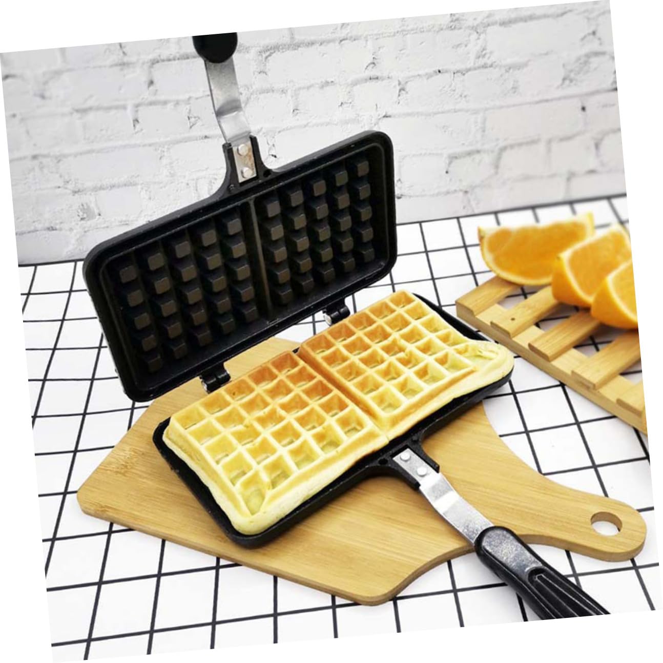Stampo Per Waffle e Dolci Riutilizzabile Per Uso Domestico, Strumento Di Cottura Creativo Design Inciso, Adatto Per Preparazioni in Cucina e Fai Da Te