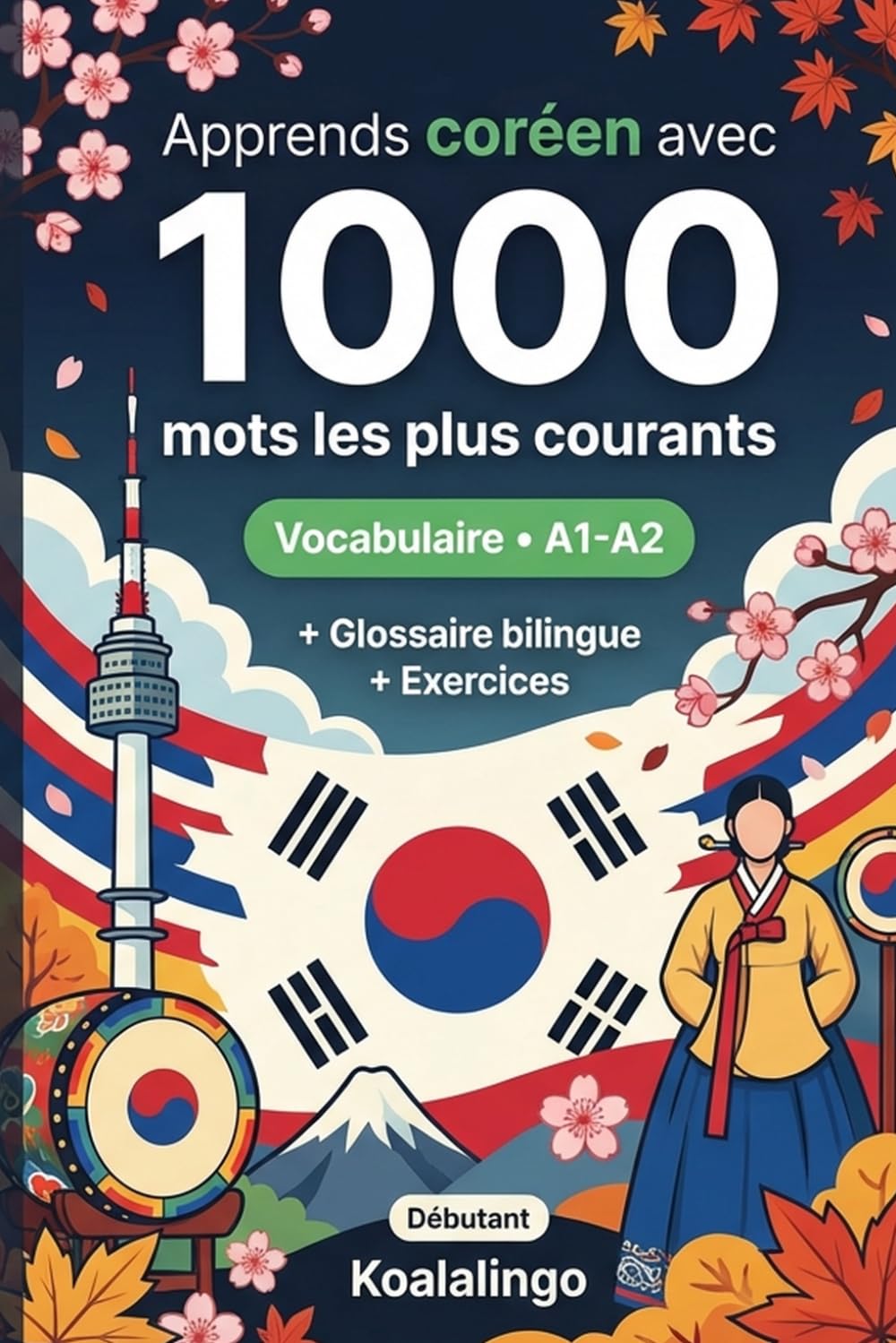 1000 Mots les Plus Courants en Coréen pour Débutant: Apprendre le coréen avec exercices, exemples et glossaire – Niveau A1-A2