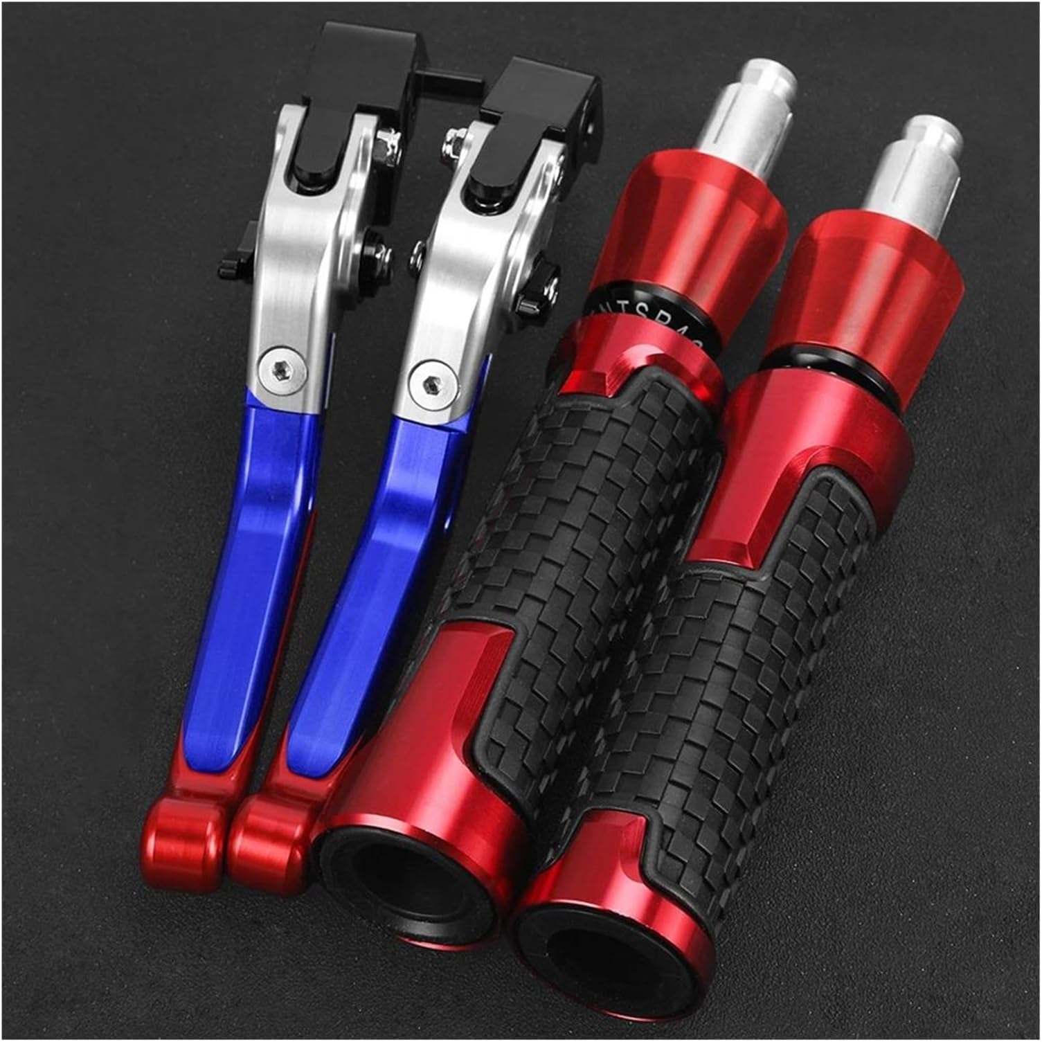 Clutch 2025 2024 2023 for NX500 NX-500 Motorcycle Adjustable Brake Clutch Levers 22MM Hand Grips Handlebar End Accessories Brake Handle(Silver Blue Red)
