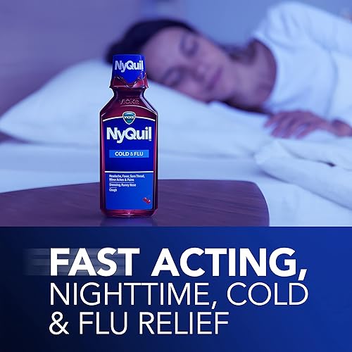 Miniatura 3 de Vicks NyQuil Alivio para la tos y el resfriado nocturno jarabe de cereza 12 fl oz