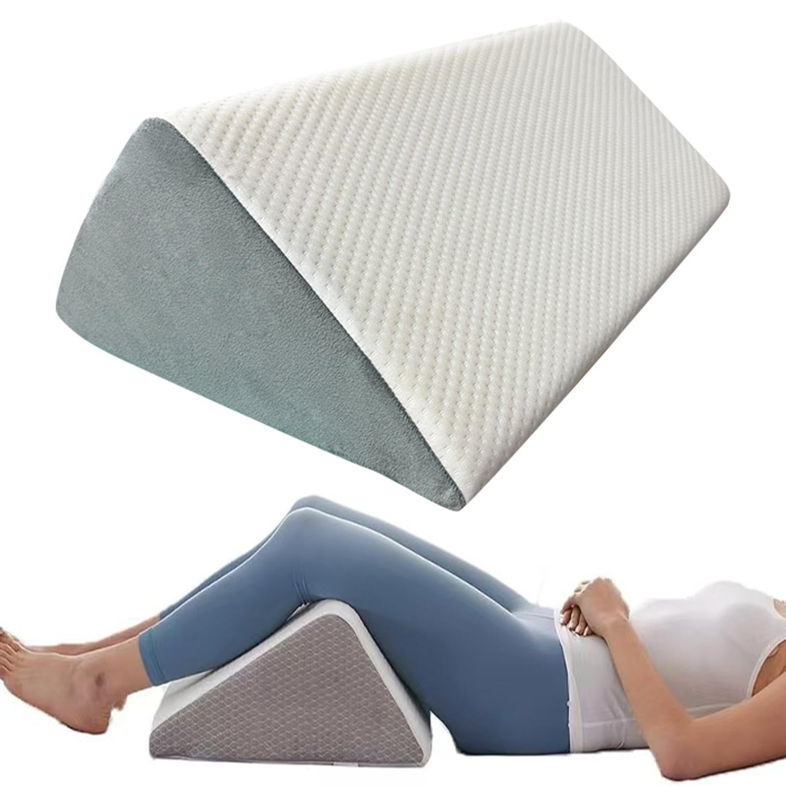 Fenteer Almohada para Piernas Almohada Triangular Cojín Rodillas Almohada Cuña Espuma Descanso Soporte Relajación Función Ajustable Adecuada para Dormir Lect