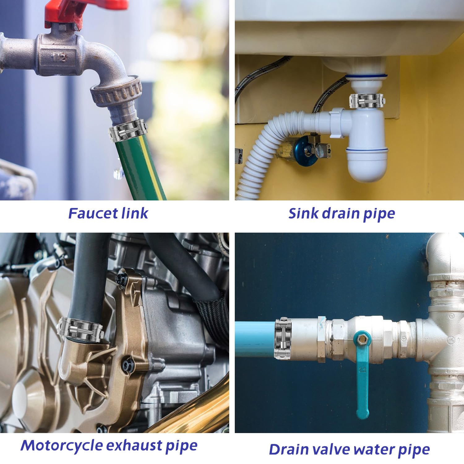 SET MORSETTI RIGIDI Impianto Di Scarico Per Fiat Mercedes Peugeot - Foto 13