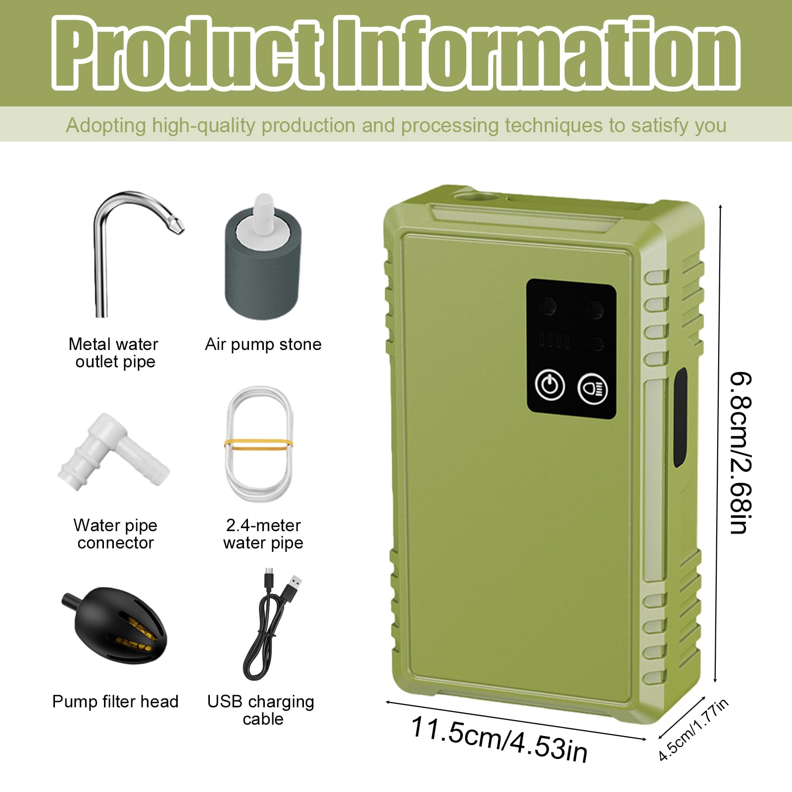 Pompe à Eau Pêche, 2200mAh Pompe à Air D'aquarium Rechargeable, Pompe à Oxygène, Pompe à Air D'aquarium Pompes Oxygène avec Veilleuse LED pour la Pêche en Plein Air et Les Pannes de Courant
